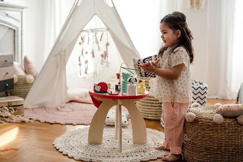 Janod Stolik edukacyjny duży drewniany Baby Forest