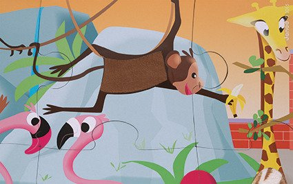 Janod Puzzle sensoryczne 20 elementów Wycieczka do zoo