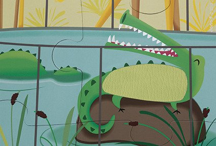 Janod Puzzle sensoryczne 20 elementów Wycieczka do zoo