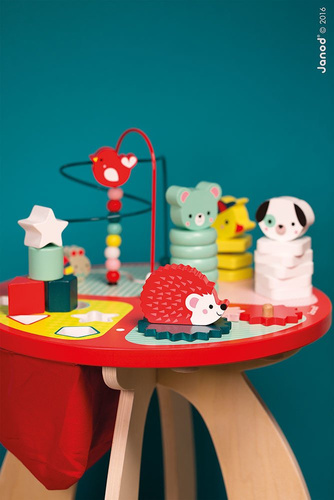 Janod Stolik edukacyjny duży drewniany Baby Forest