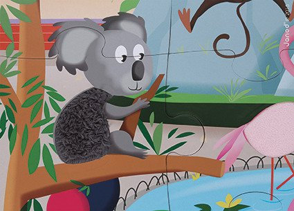 Janod Puzzle sensoryczne 20 elementów Wycieczka do zoo