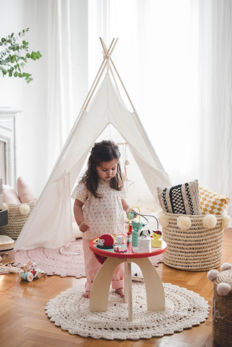 Janod Stolik edukacyjny duży drewniany Baby Forest