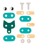 Janod Drewniane zwierzątka do składania Brico'Kids 3+