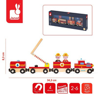 Janod Pociąg drewniany Straż pożarna Story