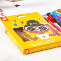 Janod Klej z brokatem w tubkach 9 kolorów 3+