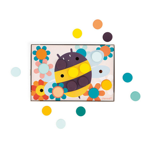 Janod Układanka pierwsza drewniana mozaika 2+