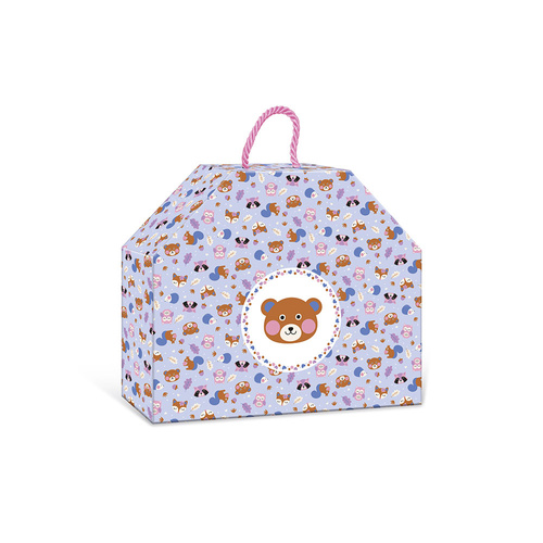 Janod Zestaw kreatywny do tworzenia biżuterii Brokatowe spinki do włosów Leśne zwierzątka 5+