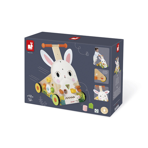 Janod Wielofunkcyjny pchacz edukacyjny Farma 12 m+