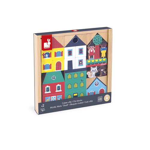 Janod Zestaw klocków i figurek 36 el. Miasto Cross Roads 2+