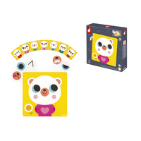 Janod Magnetyczna układanka Emocje Miś 2+