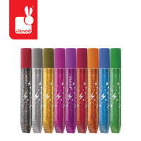 Janod Klej z brokatem w tubkach 9 kolorów 3+