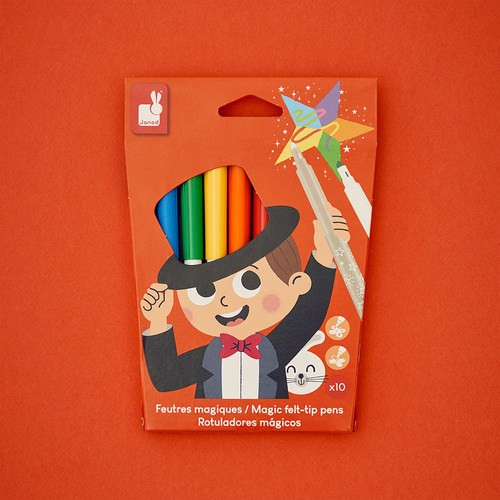 Janod Magiczne flamastry zmieniające kolor 10 kolorów 3+