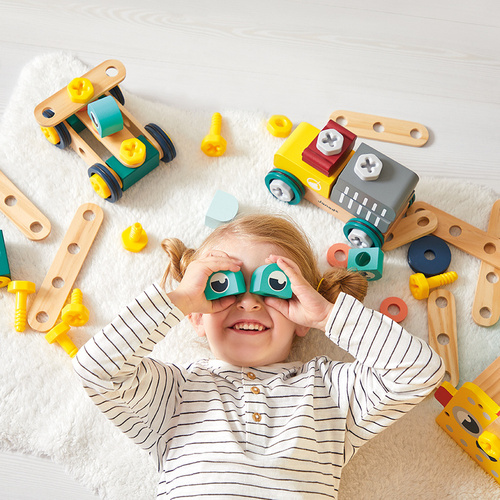 Janod Zestaw konstruktora 50 elementów Brico'kids 3+