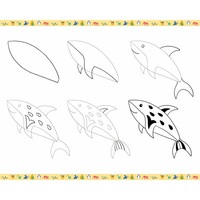 Janod Zestaw kreatywny Rysowanie krok po kroku Zwierzęta 20 rysunków 7+