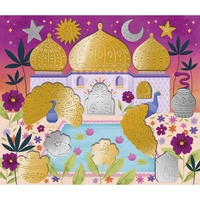 Janod Zestaw kreatywny Metalowe naklejki do wytłaczania Bollywood 7+