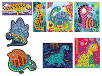 Janod Zestaw kreatywny Mozaika Dinozaury 4+