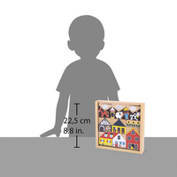 Janod Zestaw klocków i figurek 34 el. Wieś Cross Roads 2+