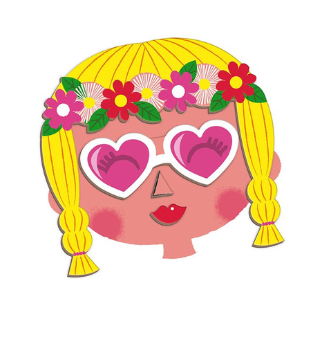 Janod Magnetyczna układanka Śmieszne buzie Dziewczynka Magnetibook