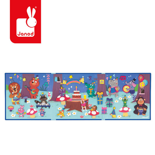 Janod Magnetyczna układanka Przyjęcie w lesie Magneti'stories 3+