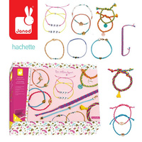 Janod Zestaw do tworzenia biżuterii Bransoletki przyjaźni 8+ 