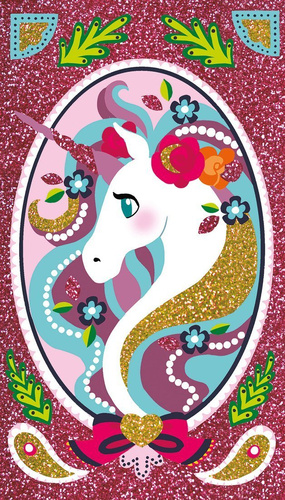 Janod Zestaw kreatywny Magiczny brokat Jednorożce 7+