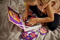 Janod Magnetyczna układanka Śmieszne buzie Dziewczynka Magnetibook