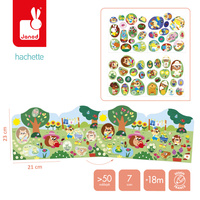 Janod Książeczka do wyklejania z naklejkami Ogród 18m+