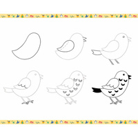 Janod Zestaw kreatywny Rysowanie krok po kroku Zwierzęta 20 rysunków 7+