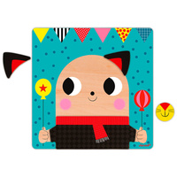 Janod Układanka drewniana magnetyczna Zwierzątka