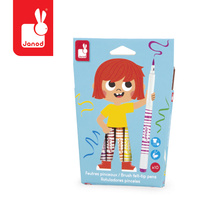 Janod Flamastry pędzelkowe 10 kolorów 3+