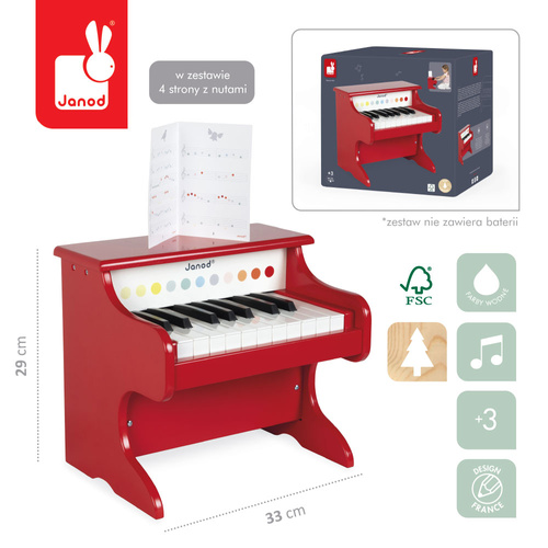 Pianino elektroniczne Confetti 3+ (edycja 2026) Janod