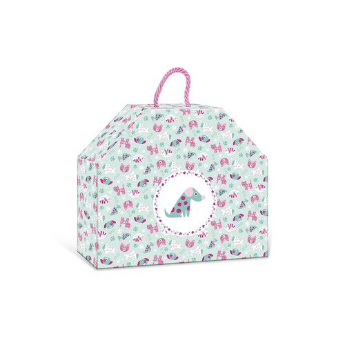 Janod Zestaw kreatywny do tworzenia biżuterii Brokatowe spinki do włosów Pieski i kotki 5+