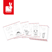 Janod Zestaw kreatywny Rysowanie krok po kroku Modele kawaii 20 rysunków 7+