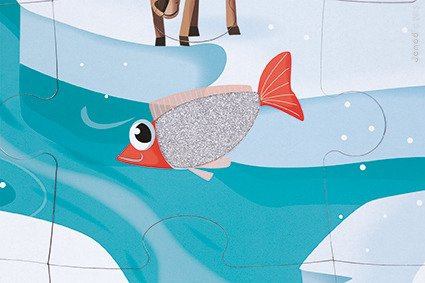 Janod Puzzle sensoryczne 20 elementów Lodowa kraina