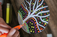 Janod Zestaw kreatywny Malowanie kropkami Dots painting I love creativity 8+