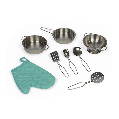 Janod Dwustronna drewniana kuchnia z pralką 2w1, z dźwiękiem, światłem LED i 8 akcesoriami