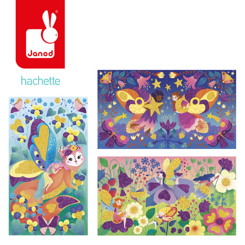 Janod Zestaw kreatywny Magiczny brokat Wróżki Magic Fairies 5+