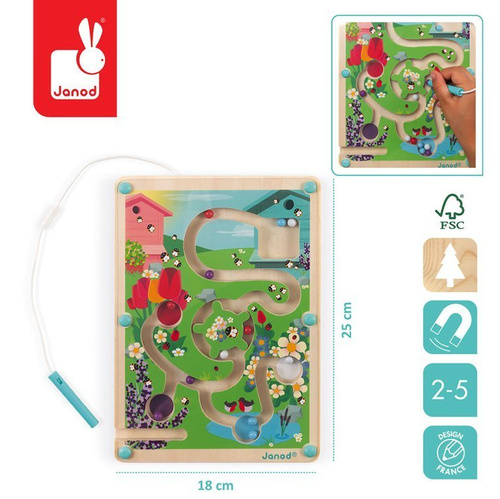 Janod Magnetyczny labirynt Łąka