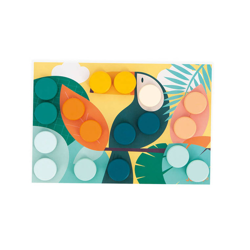 Janod Układanka pierwsza drewniana mozaika 2+