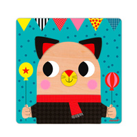 Janod Układanka drewniana magnetyczna Zwierzątka