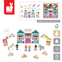 Janod Zestaw klocków i figurek 37 el. Zaczarowane królestwo Cross Roads 2+