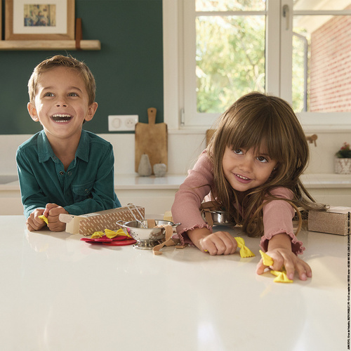 Janod Filcowy zestaw makaronów i akcesoria do przyrządzania włoskiej pasty 3+