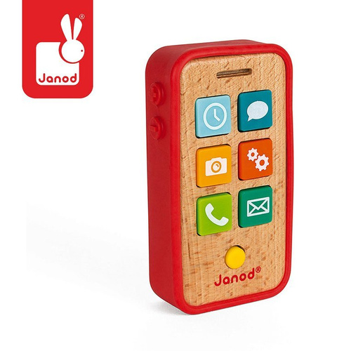 Janod Telefon drewniany z dźwiękami 