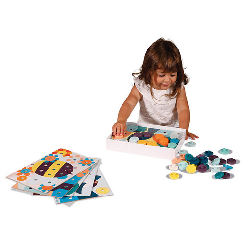 Janod Układanka pierwsza drewniana mozaika 2+