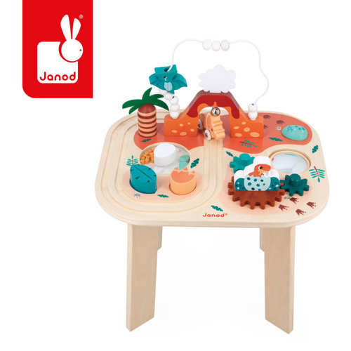 Janod Wielofunkcyjny stolik edukacyjny Dinozaury 12 m+