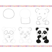 Janod Zestaw kreatywny Rysowanie krok po kroku Modele kawaii 20 rysunków 7+