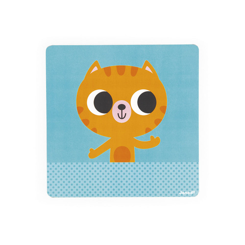 Janod Magnetyczna układanka Plan dnia Kot 2+