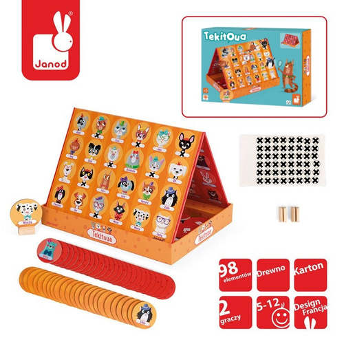 Janod Gra planszowa Tekitoua Zgadnij kim jestem zwierzęta