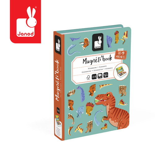 Janod Magnetyczna układanka Dinozaury Magnetibook