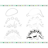 Janod Zestaw kreatywny Rysowanie krok po kroku Dinozaury 20 rysunków 7+